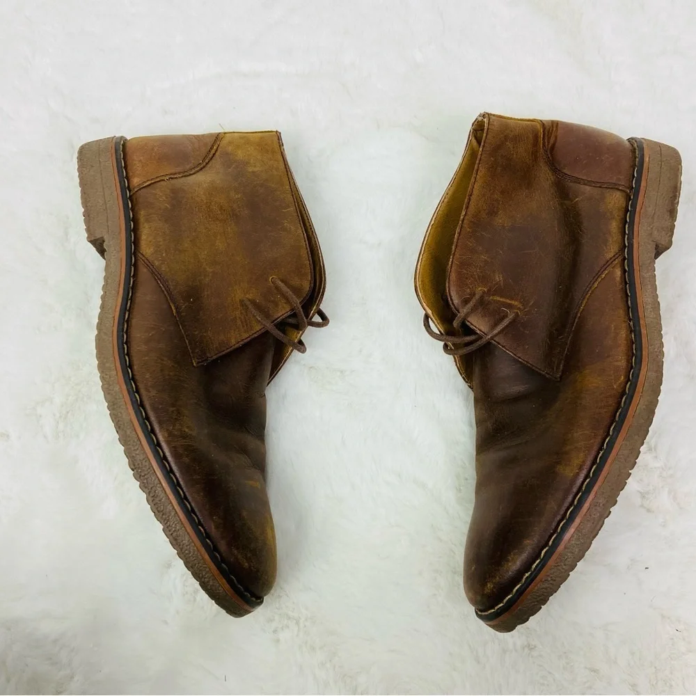 ST. John’s bay Men's Brown Leather Ankle Boots size 10